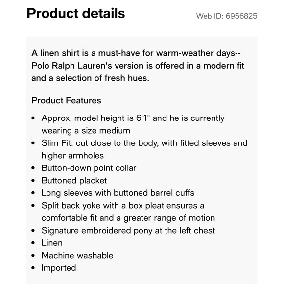 Ralph Lauren Polo Linen Shirt Long Sleeve XL Slim Fit Button Down Pink Fuchsia - Picture 9 of 9